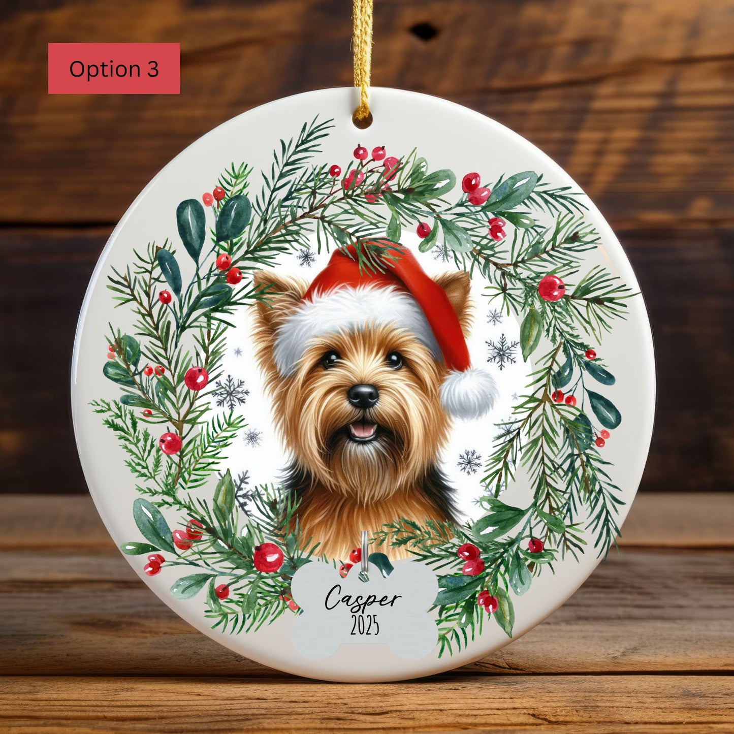 Personalized Norfolk Terrier Christmas Ornament
