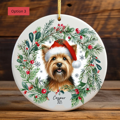 Personalized Norfolk Terrier Christmas Ornament