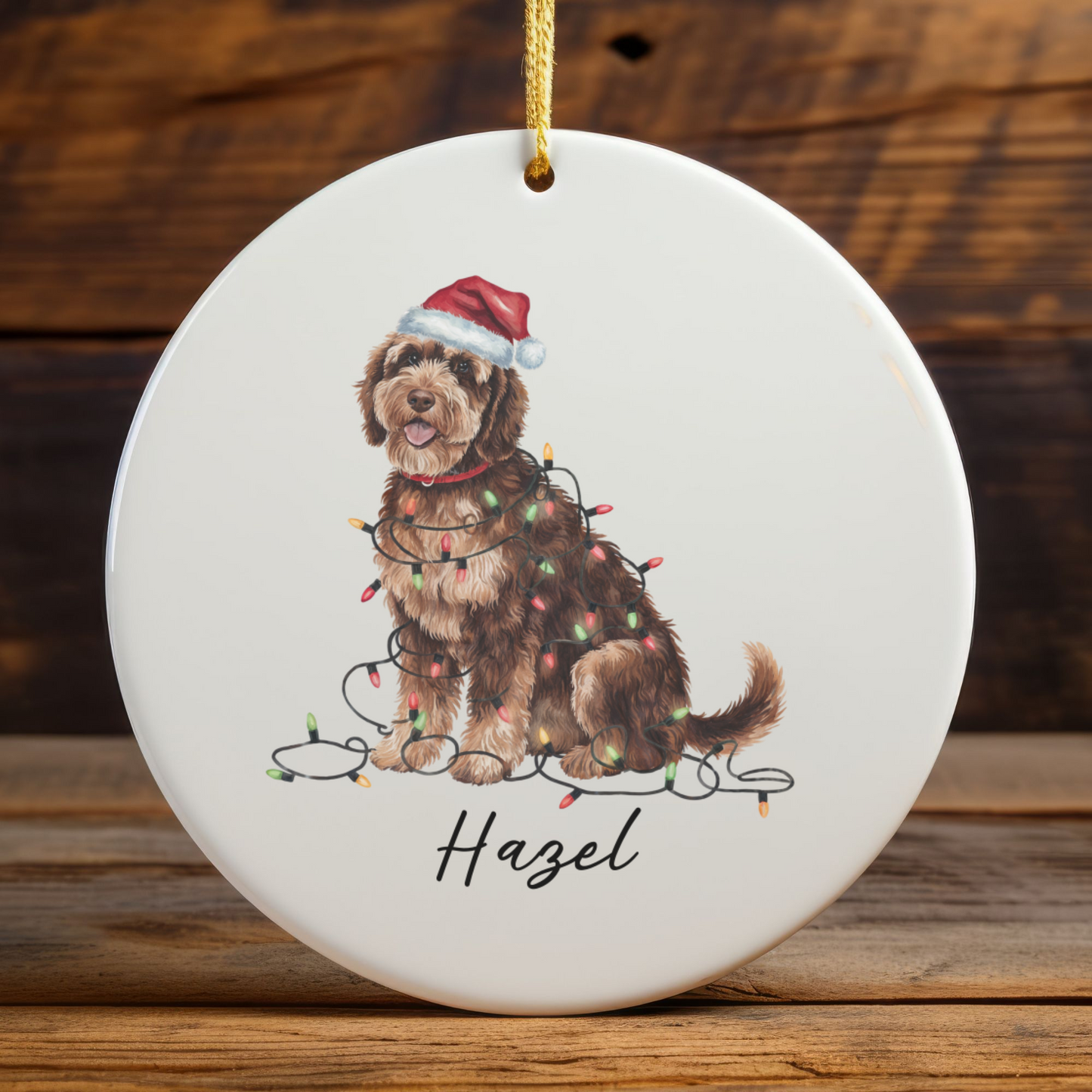 Portuguese Water Dog Ornament, Personalized Pet Keepsake