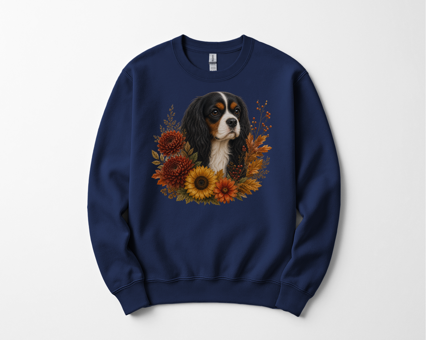 Tri Color Cavalier Autumn Floral Sweatshirt