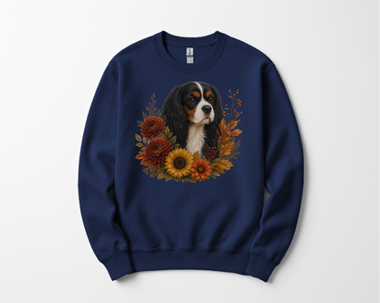 Tri Color Cavalier Autumn Floral Sweatshirt