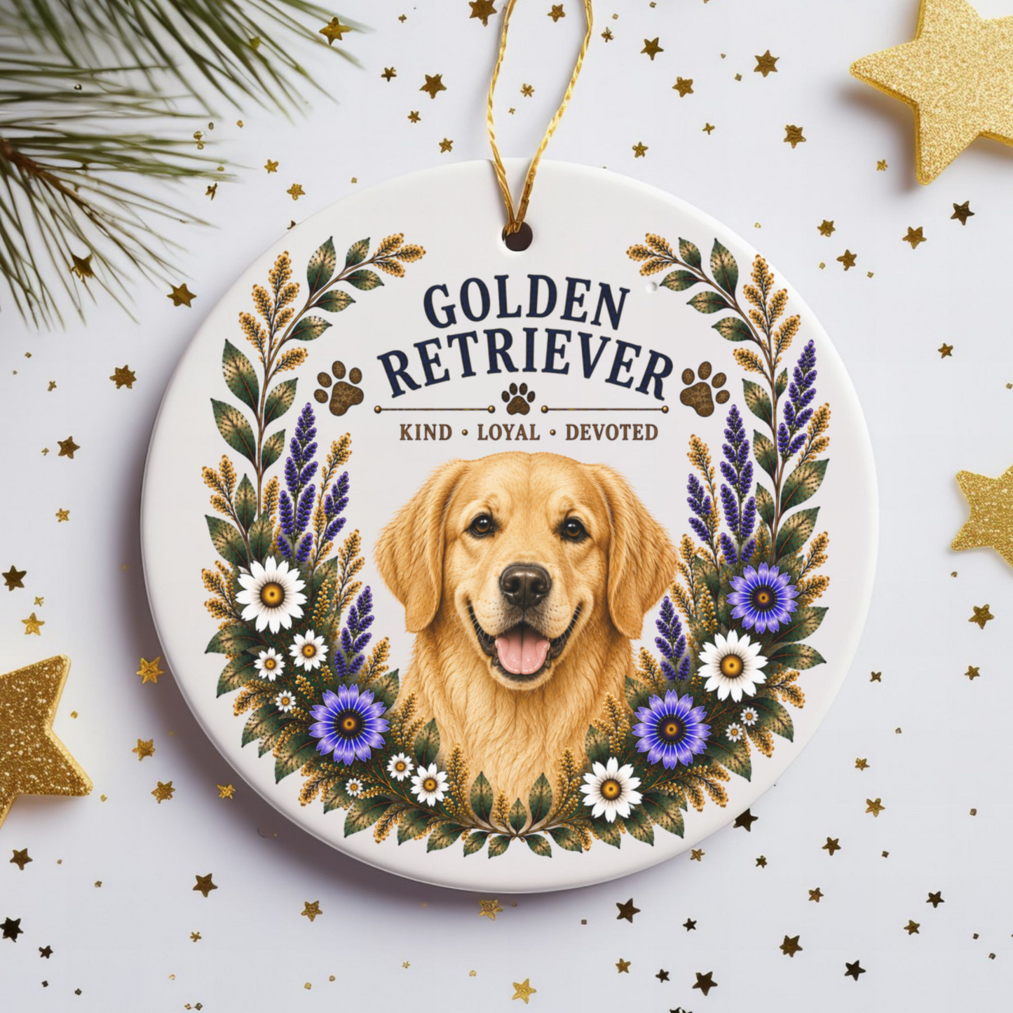 Golden Retriever Ornament, Golden Retriever Lover Gift, Golden Mom Gift, Dog Breed Keepsake