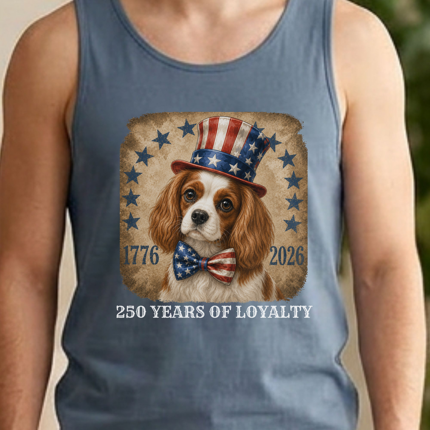 Blenheim Cavalier Patriotic Tank Top, 250 Years of Loyalty