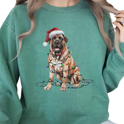 Mastiff Christmas Lights Sweatshirt