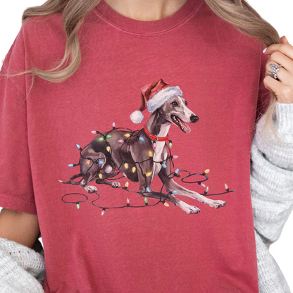 Greyhound Christmas Lights Shirt