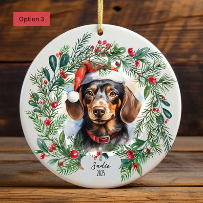 Personalized Dachshund Christmas Ornament