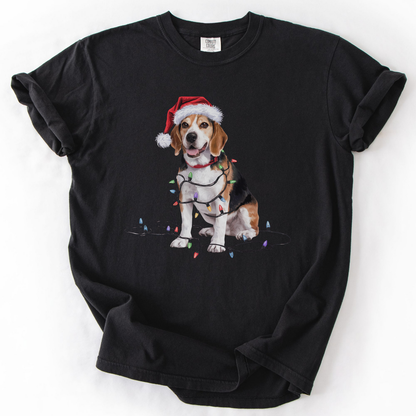 Christmas Beagle Shirt, Christmas Lights Dog Tee, Christmas Dog Tee, Beagle Mom Tshirt, Gift for Dog Lover, Beagle