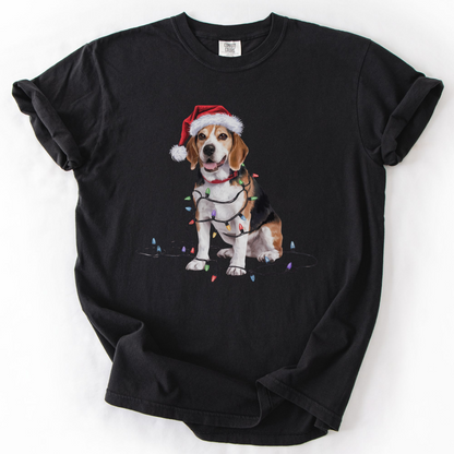 Christmas Beagle Shirt, Christmas Lights Dog Tee, Christmas Dog Tee, Beagle Mom Tshirt, Gift for Dog Lover, Beagle