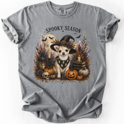 Custom Halloween Dog Shirt, Personalized Pet Portrait Comfort Colors Spooky Season Tee