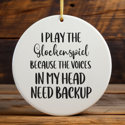 Glockenspiel Ornament, Ceramic Musician Gift