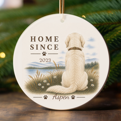 Personalized English Cream Golden Retriever Ornament, Double Sided Gotcha Day Gift, Custom Dog Keepsake