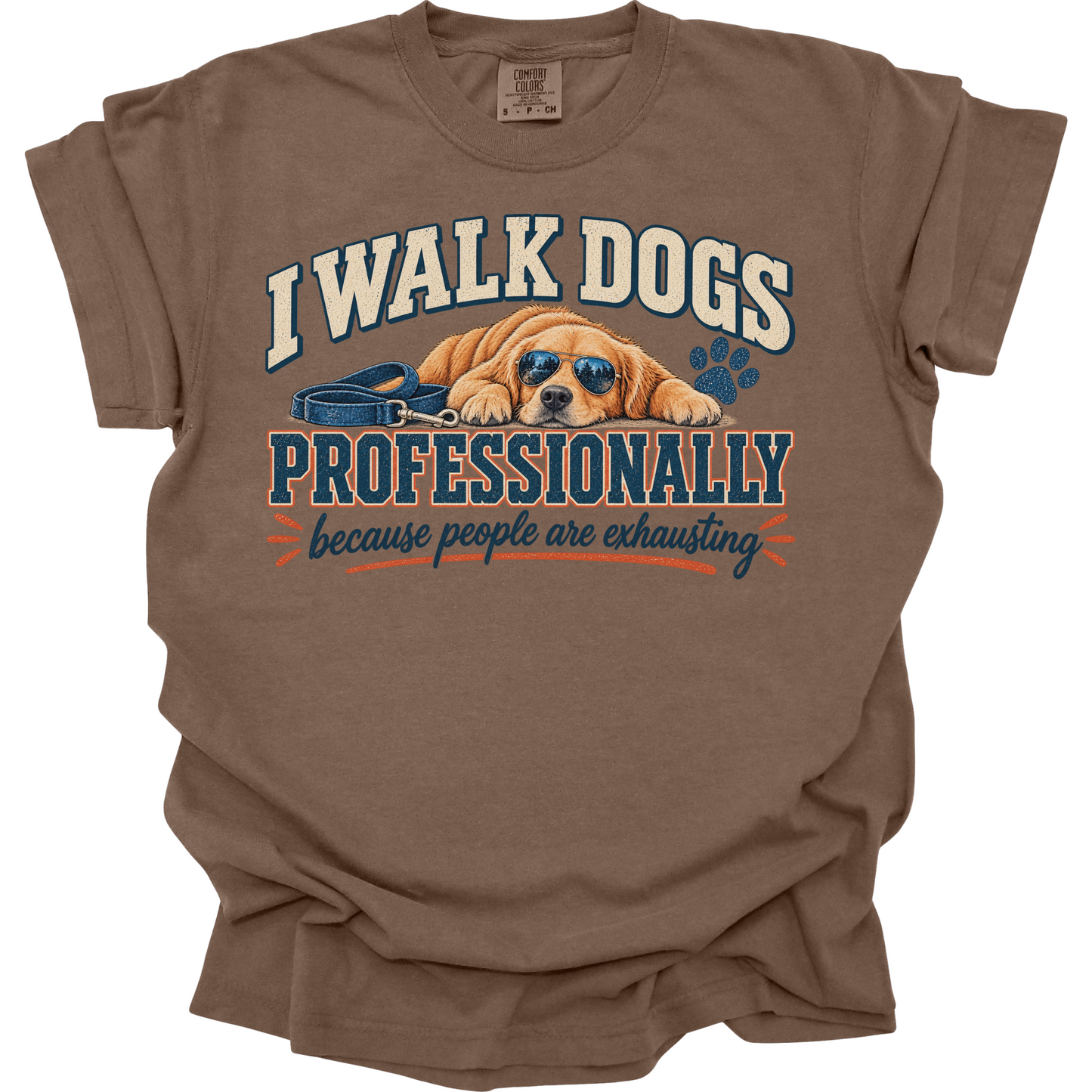 Dog Walker Shirt, I Walk Dogs Professionally Tee, Funny Dog Walker Gift