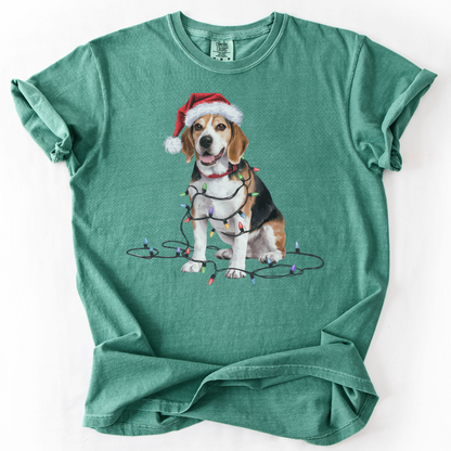 Christmas Beagle Shirt, Christmas Lights Dog Tee, Christmas Dog Tee, Beagle Mom Tshirt, Gift for Dog Lover, Beagle