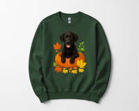 Load image into Gallery viewer, Black Lab in Pumpkin Fall Dog Lover Shirt
