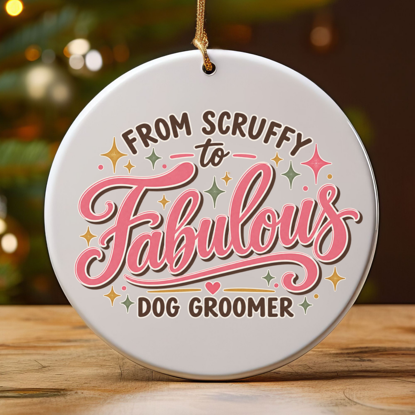 Fabulous Dog Groomer Ornament