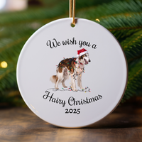 Load image into Gallery viewer, Christmas Borzoi Ornament, Christmas Lights Dog Keepsake
