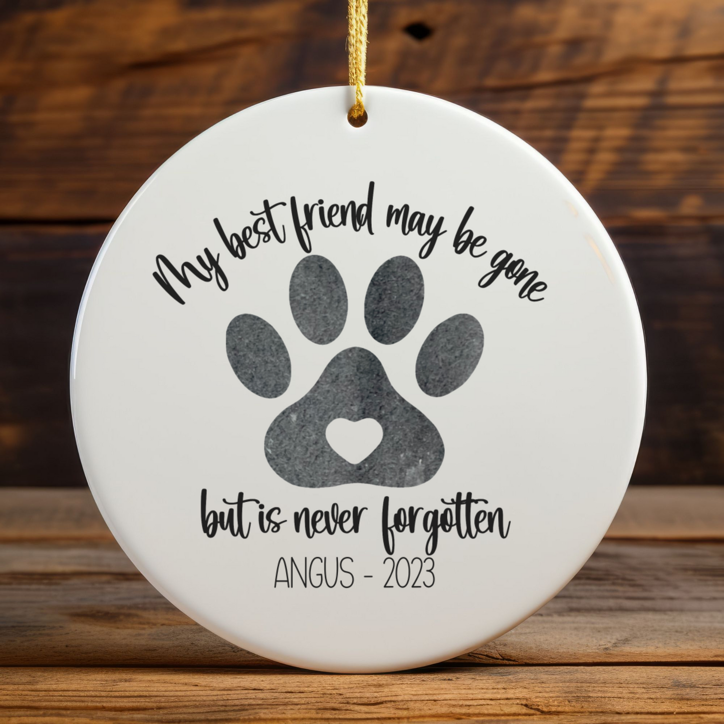 Personalized Pet Memorial Ornament, Dog Memorial Christmas Ornament, Rainbow Bridge Gift, Custom Pet Loss Keepsake