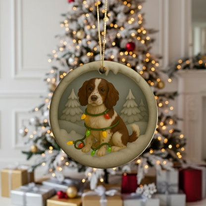 Personalized Springer Spaniel Christmas 3D Clay-Style Dog Keepsake