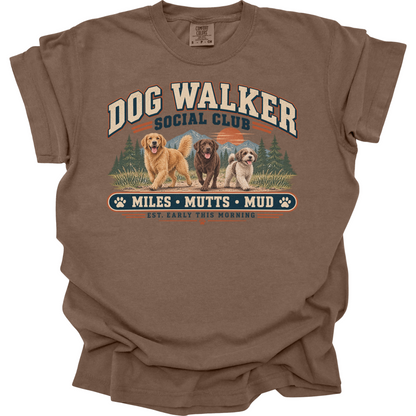 Dog Walker Shirt, Dog Walker Social Club Tee, Funny Professional Dog Walker Gift