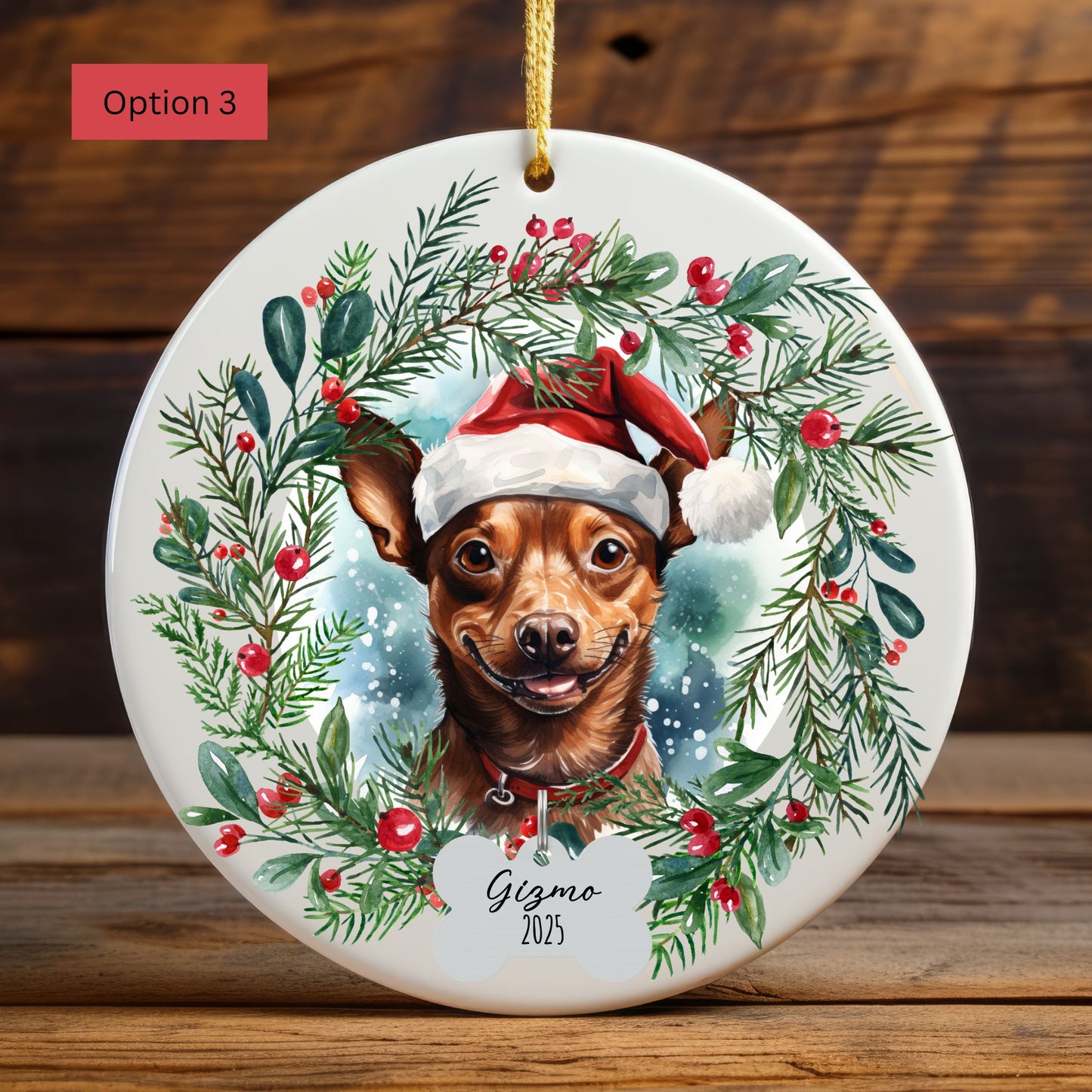 Personalized Miniature Pinscher Ornament