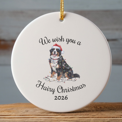 Christmas Bernese Mountain Dog Ornament, Christmas Lights Dog Keepsake, Christmas Dog, Bernese Mountain Dog Mom, Gift For Dog Lover
