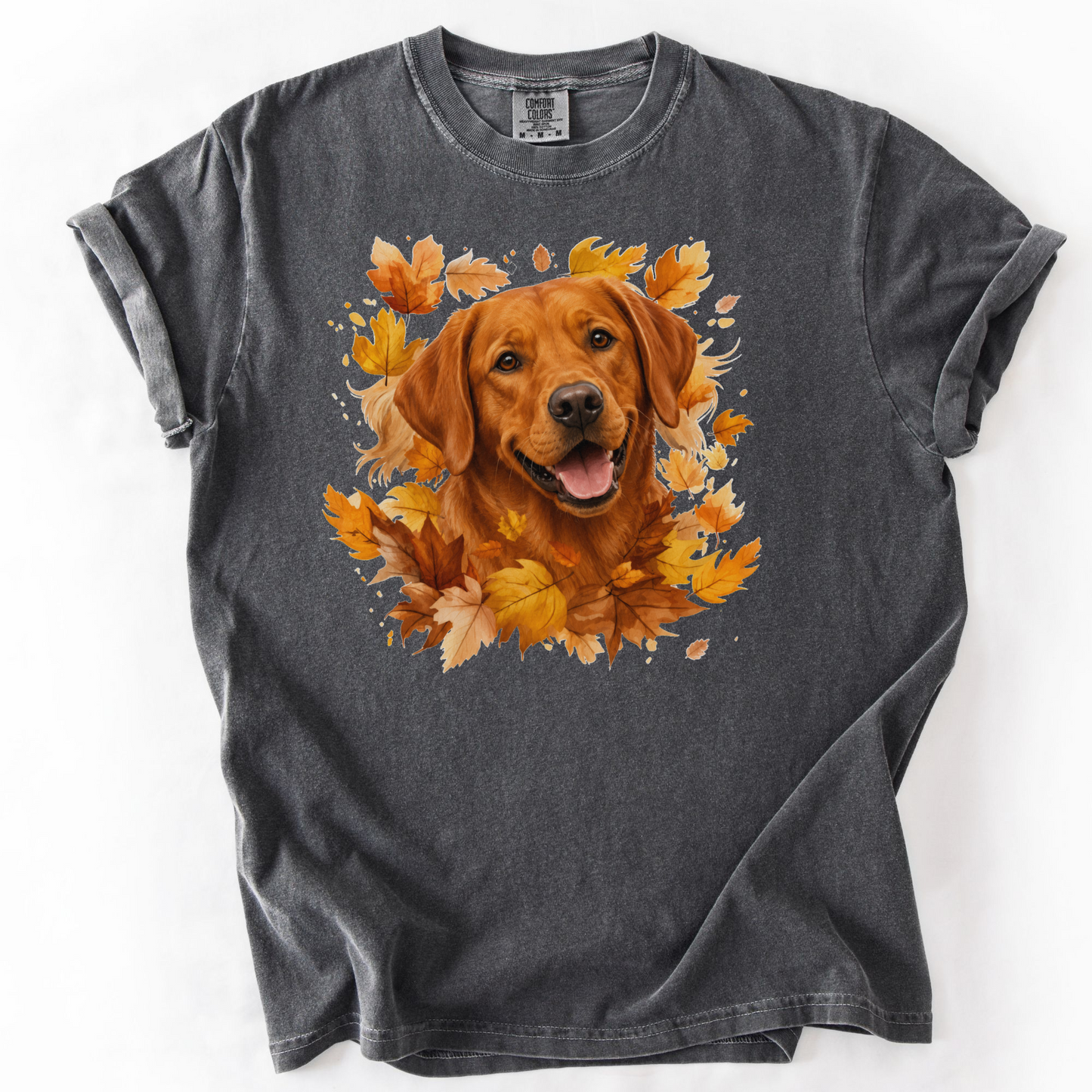 Fox Red Lab Fall Shirt, Autumn Dog Mom Comfort Colors Tee