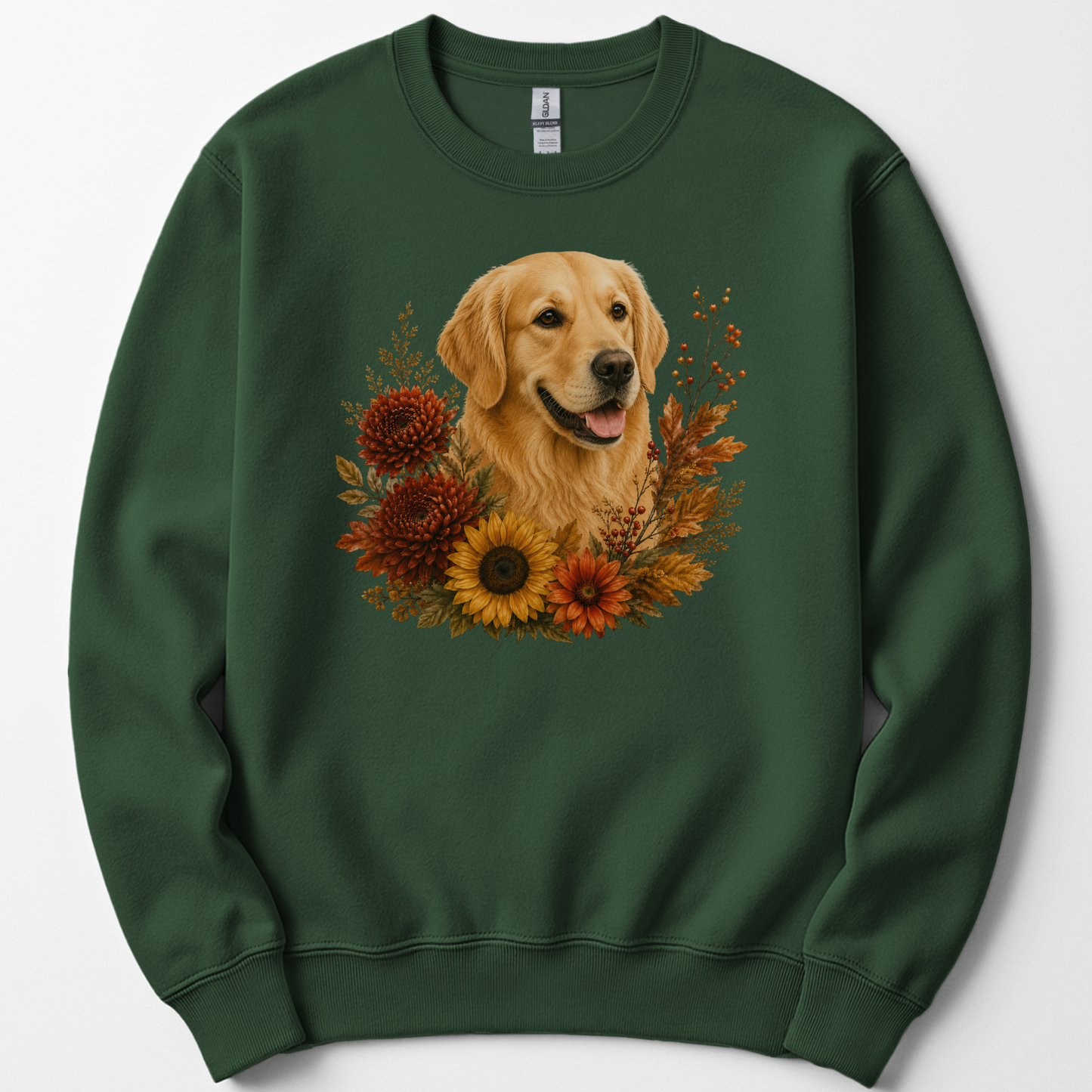 Golden Retriever Autumn Floral Sweatshirt