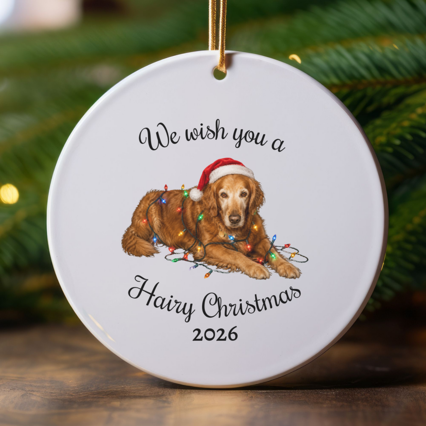 Personalized Dog Photo Christmas Ornament Custom Pet Holiday Keepsake Gift