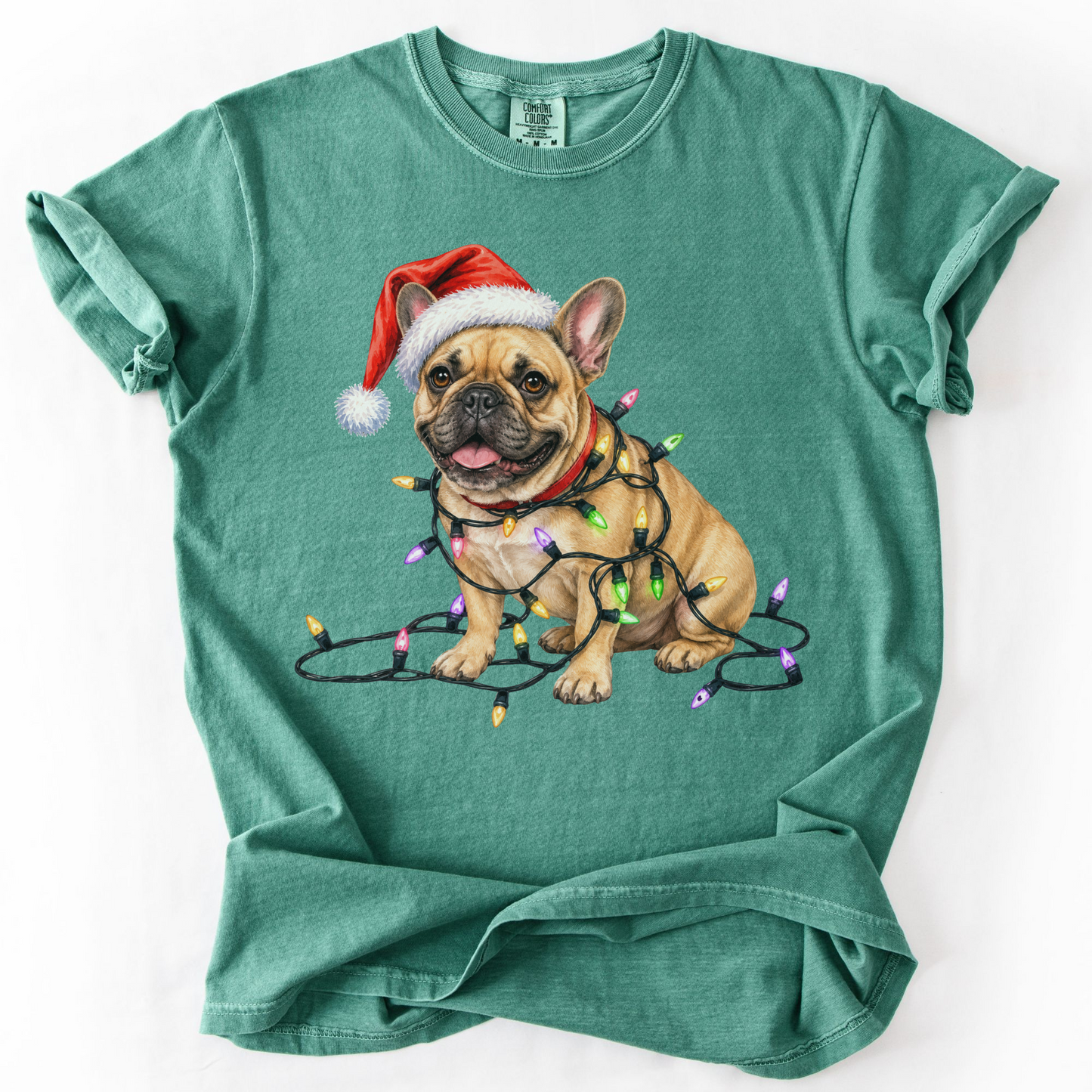 Fawn French Bulldog Christmas Lights Shirt