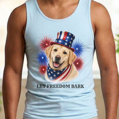 Patriotic Yellow Lab Tank Top