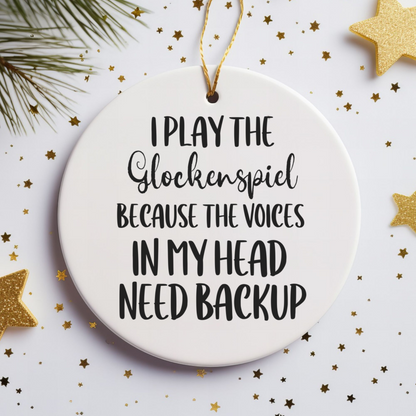 Glockenspiel Ornament, Ceramic Musician Gift
