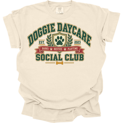 Personalized Dog Daycare Worker Shirt, Doggie Daycare Staff Gift, Social Club Tee