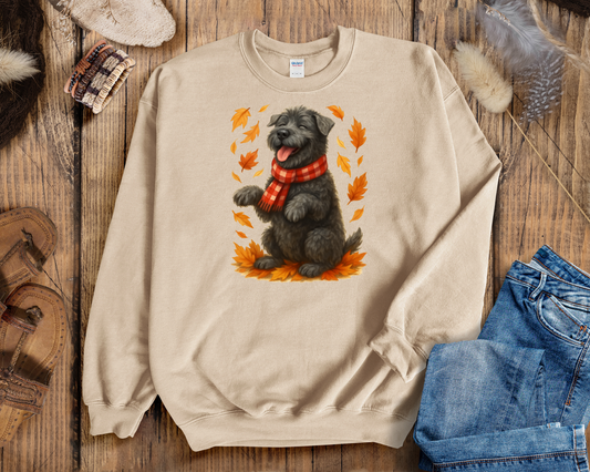 Kerry Blue Terrier Shirt, Autumn Dog Sweatshirt, Pet Lover Gift, Cozy Canine Apparel, Fall Clothing for Dog Moms