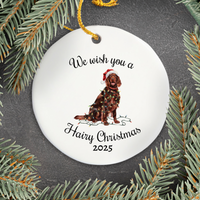 Load image into Gallery viewer, Christmas Irish Setter Ornament, Christmas Lights Dog Keepsake
