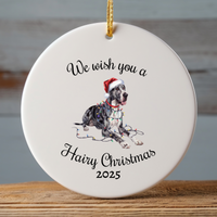 Load image into Gallery viewer, Christmas Great Dane Ornament, Christmas Lights Dog Keepsake
