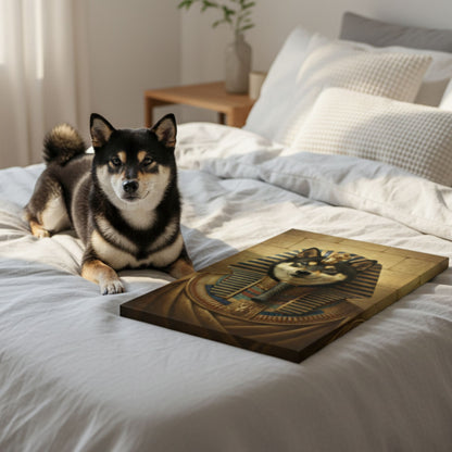 Personalized Dog Pharaoh Portrait, Custom Pet Canvas