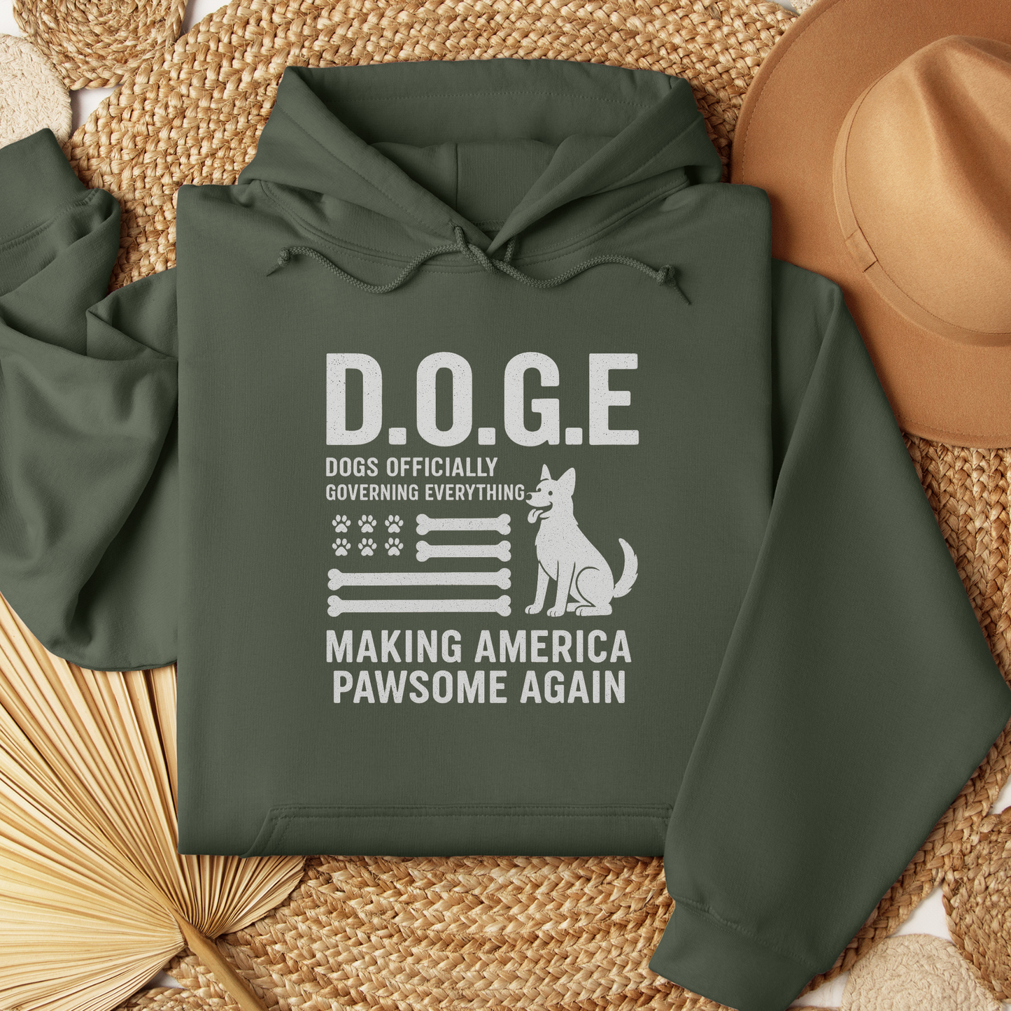 D.O.G.E Funny Dog Lover Shirt, Making America Pawsome Again Tee for Patriotic Pet Owners & Dog Enthusiasts