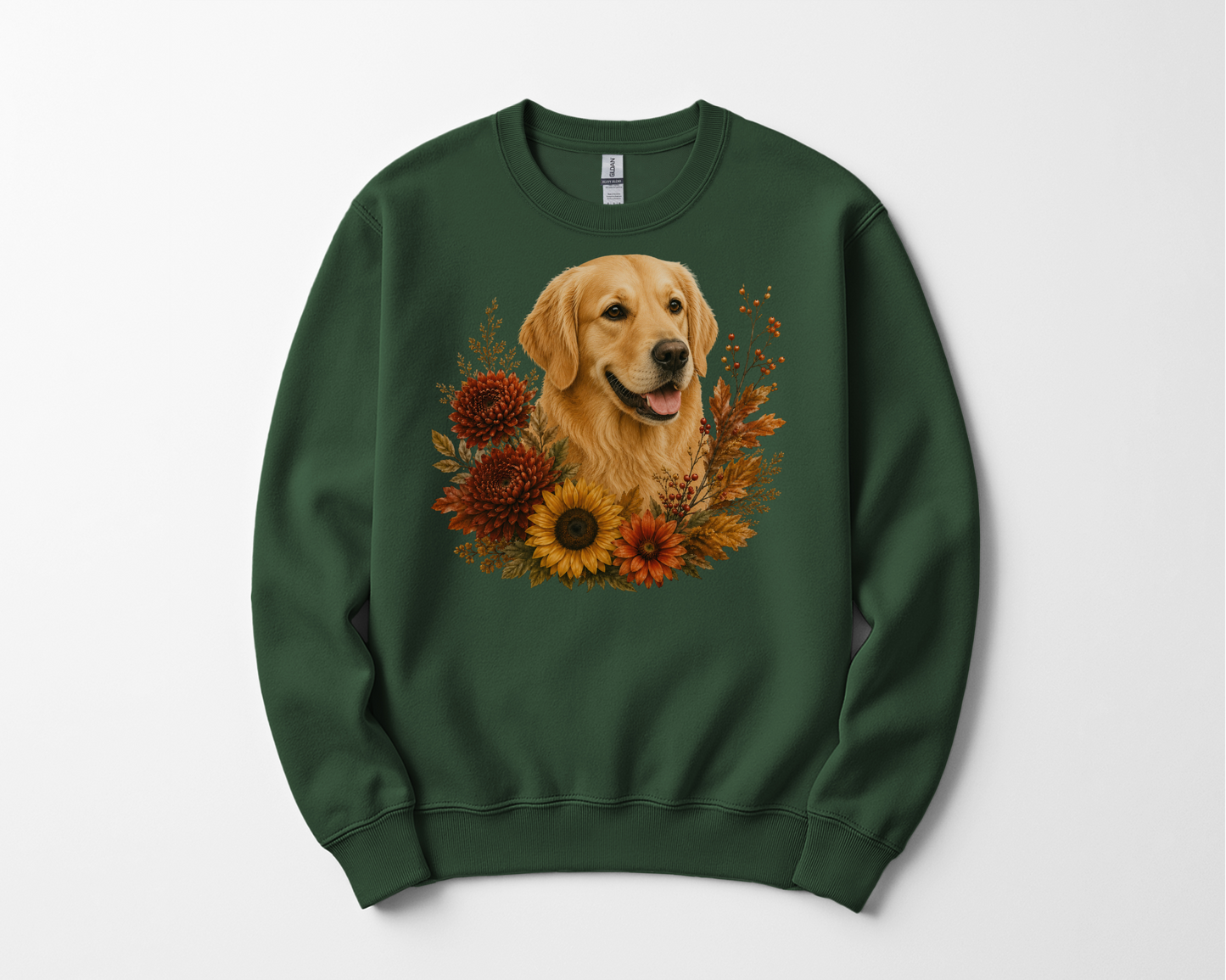 Golden Retriever Autumn Floral Sweatshirt