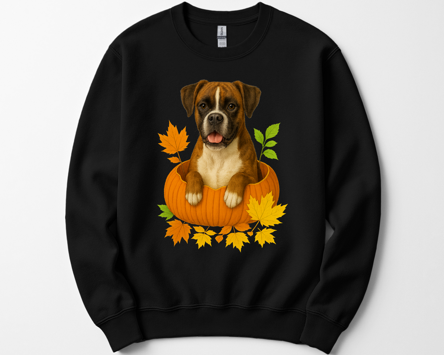 Boxer Dog Pumpkin Shirt, Fall Dog Lover Tee on Comfort Colors 1717