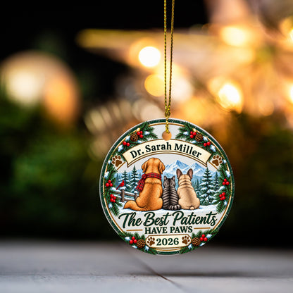 Personalized Veterinarian Ornament, Vet Christmas Gift, Best Vet Gift, Custom Pet Doctor Ornament
