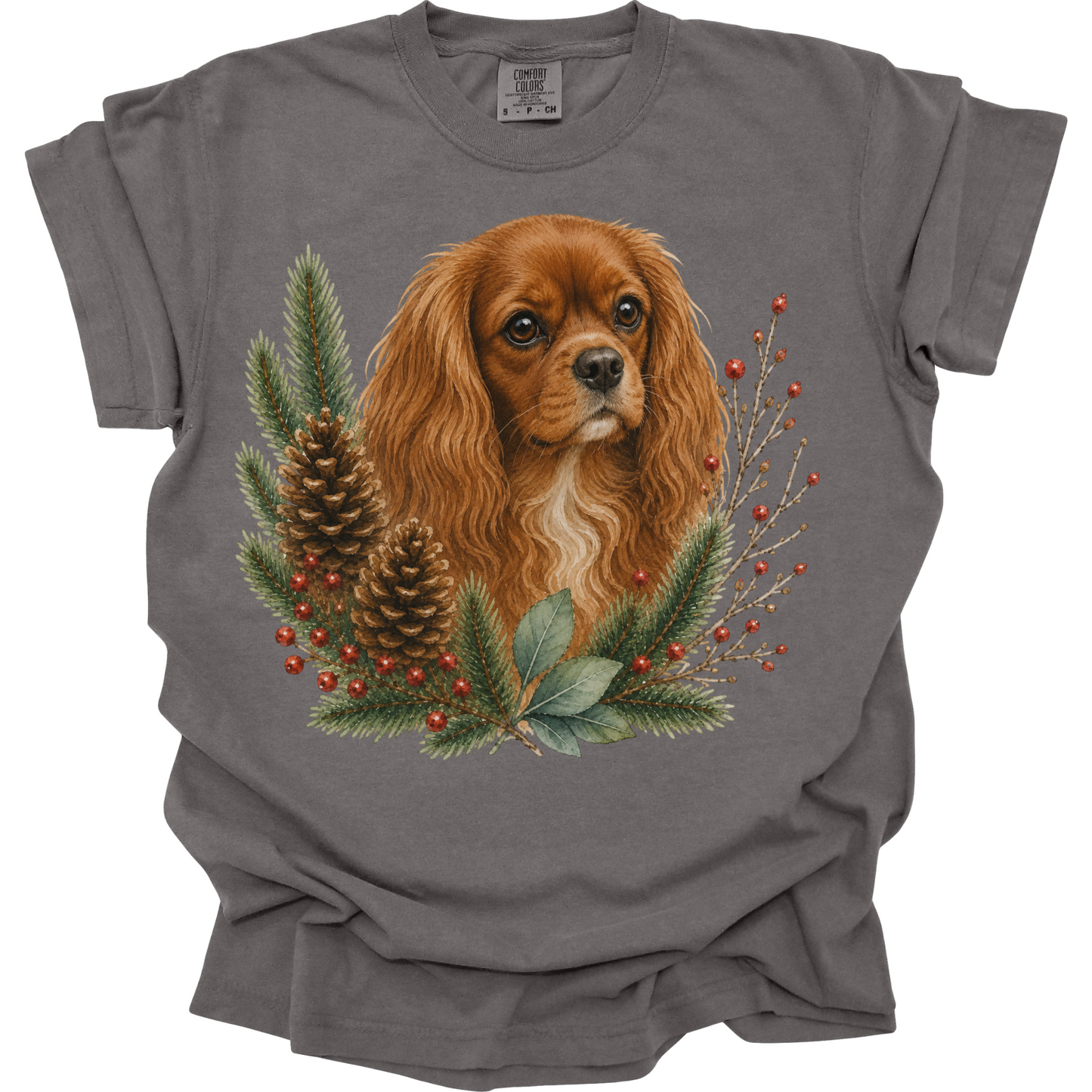 Ruby Cavalier Christmas Shirt, Winter Dog Mom Gift, Cavalier King Charles Spaniel Tee