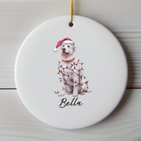 Load image into Gallery viewer, Kuvasz Ornament, Personalized Dog Ornament
