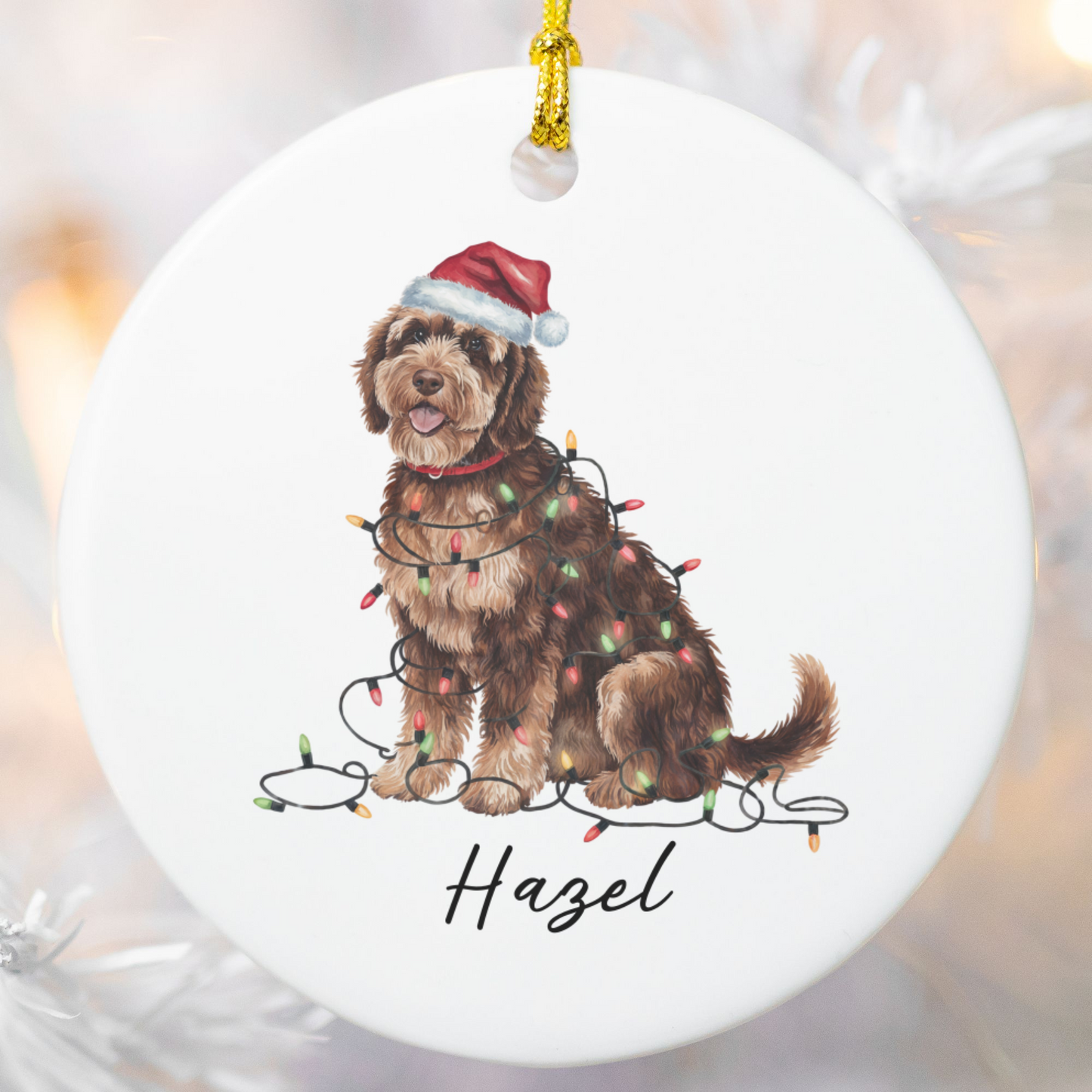 Portuguese Water Dog Ornament, Personalized Pet Keepsake