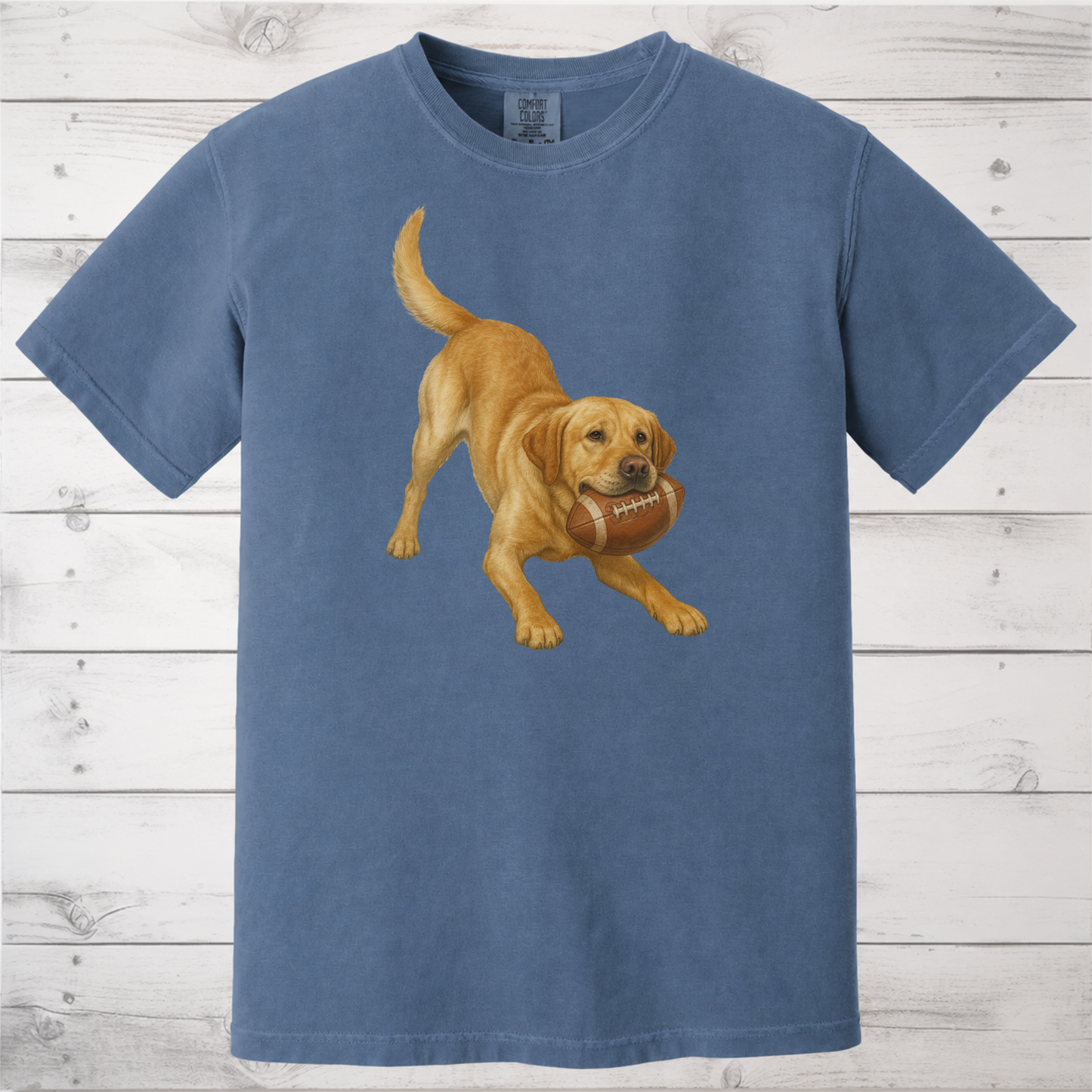 Yellow Lab Football Shirt