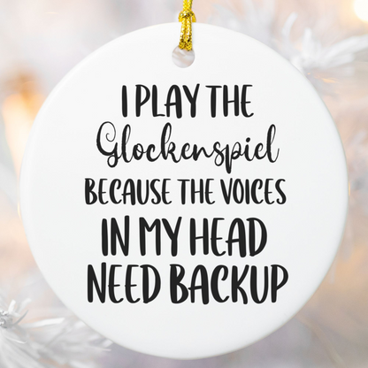 Glockenspiel Ornament, Ceramic Musician Gift