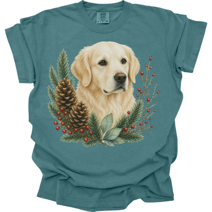 English Cream Golden Retriever Christmas Shirt, Dog Mom Tee, Golden Retriever Holiday Gift