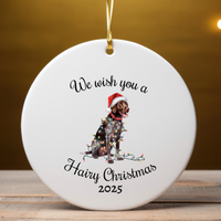 Load image into Gallery viewer, Christmas German Shorthaired Pointer Ornament, Christmas Lights Dog Keepsake
