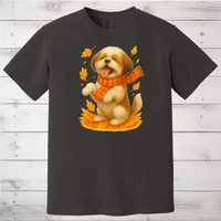 Load image into Gallery viewer, Shih Tzu Fall Shirt, Dog Lover Autumn Sweater, Cozy Pet Apparel, Cute Dog Fall Gift, Seasonal Dog Fashion, Shih Tzu Autumn Wear
