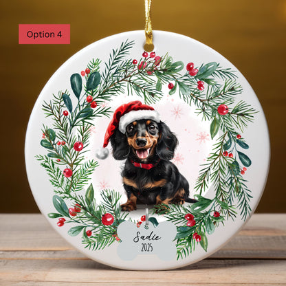 Personalized Dachshund Christmas Ornament