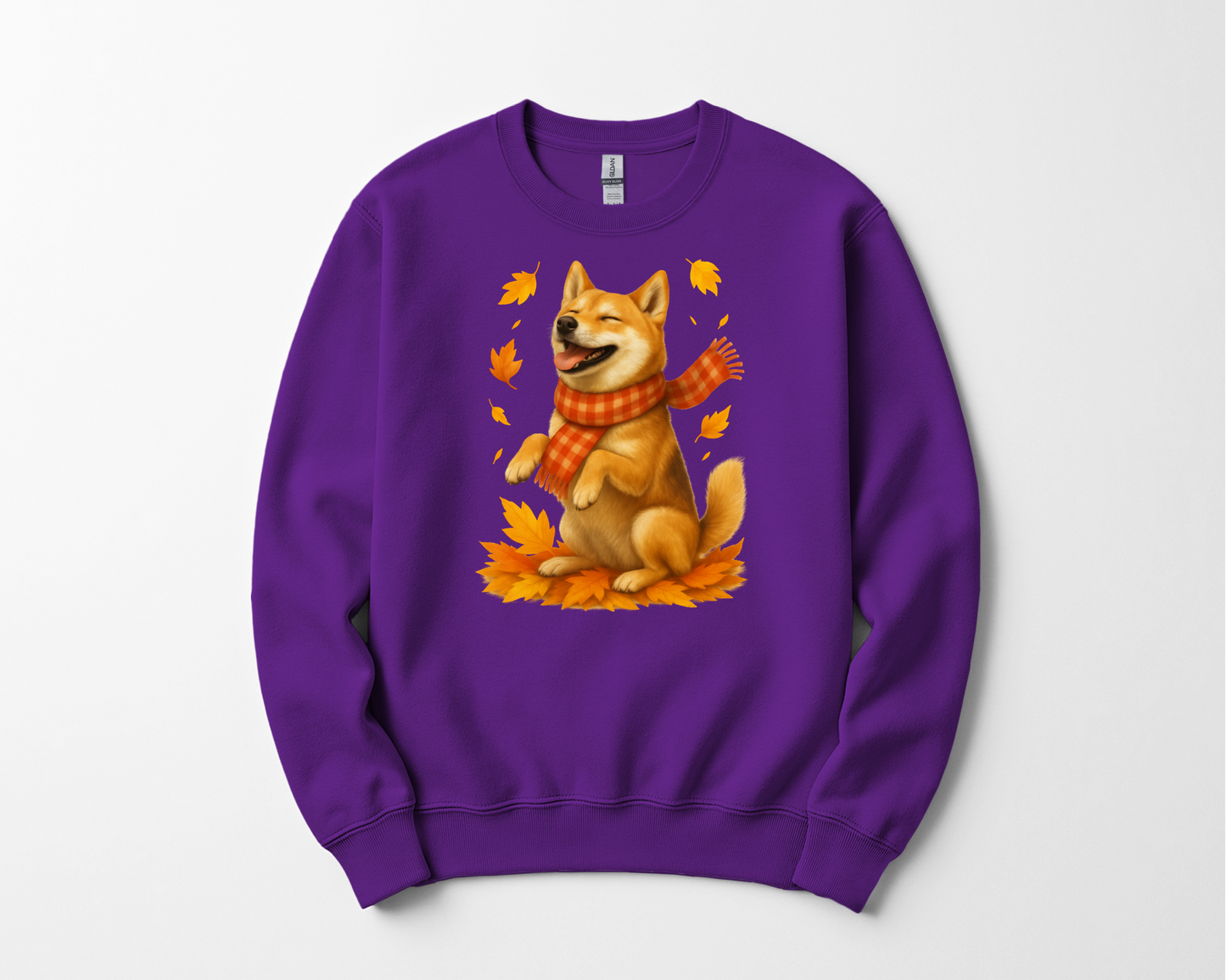 Shiba Inu Fall Shirt, Cozy Pet Sweatshirt, Shiba Lover Gift Clothing, Autumn Leaves Apparel, Cute Dog Shirt, Dog Enthusiast Gift